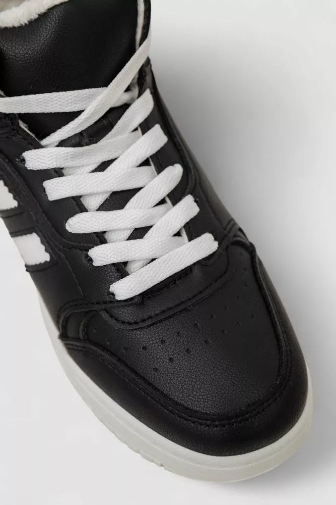 Купить Кроссовки женские зимние на меху  -уценка, цвет черно-белый, 248RAD500-U-1 оптом - Фото №2