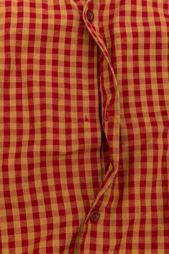 Купить Рубашка мужская в клетку  -уценка, цвет коричнево-красный, 214R65-10-U - Фото №2
