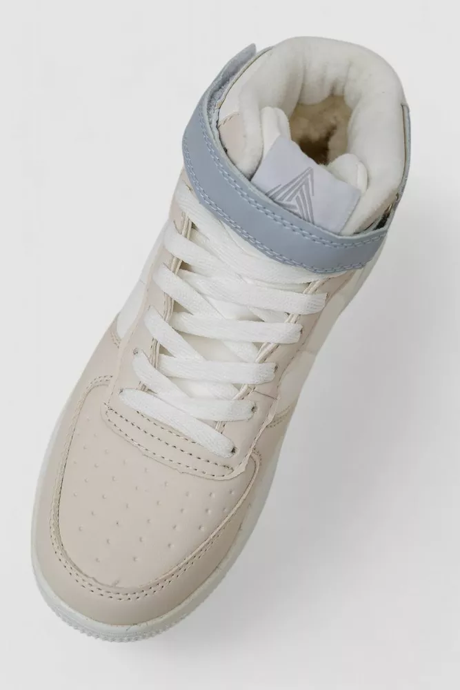 Купить Кроссовки женские зимние на меху  -уценка, цвет бело-бежевый, 248RH1040-U-3 оптом - Фото №2