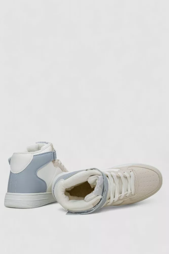 Купить Кроссовки женские зимние на меху  -уценка, цвет бело-бежевый, 248RH1040-U-3 оптом - Фото №5