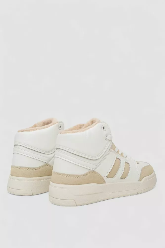 Купити Кросівки жіночі зимові на хутрі  -уцінка, колір біло-бежевий, 248RAD500-U - Фото №4