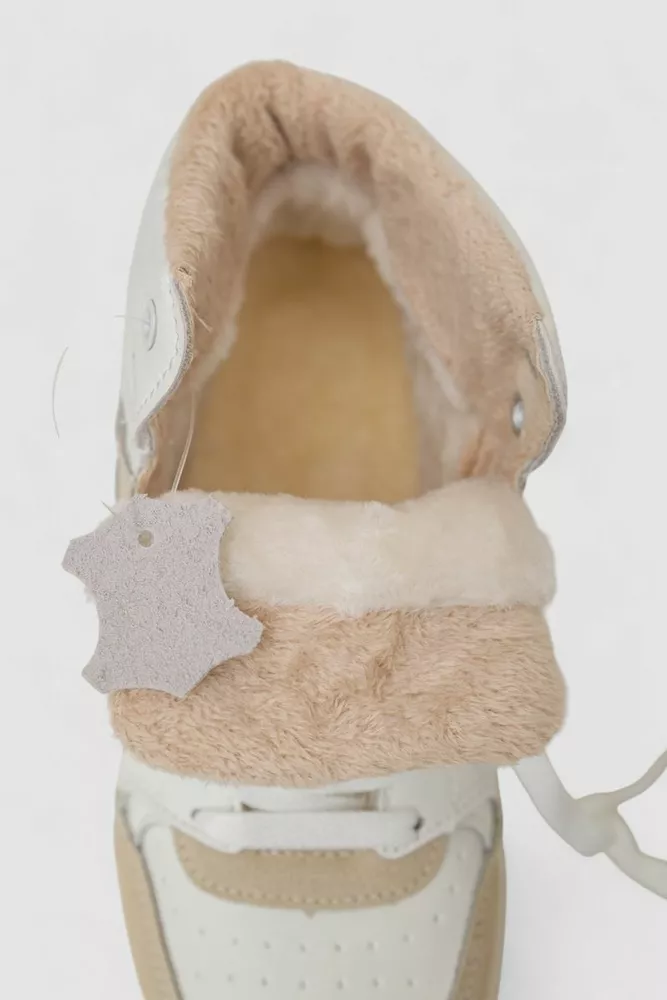 Купити Кросівки жіночі зимові на хутрі  -уцінка, колір біло-бежевий, 248RAD500-U - Фото №6