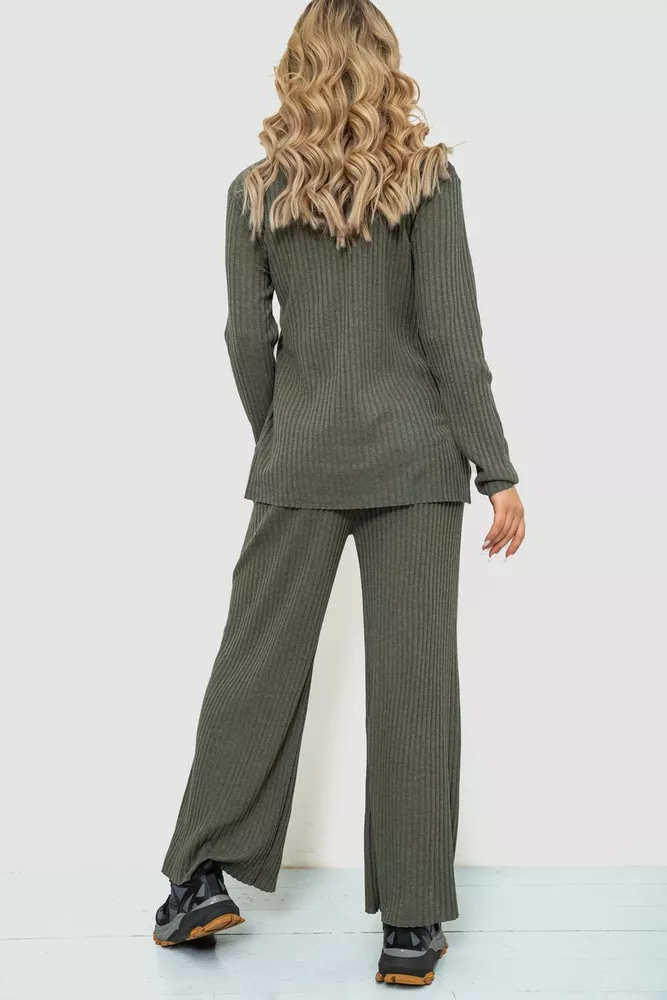 Купити Костюм жіночий в рубчик повсякденний  -уцінка, колір хакі, 238R57415-U-10 - Фото №4