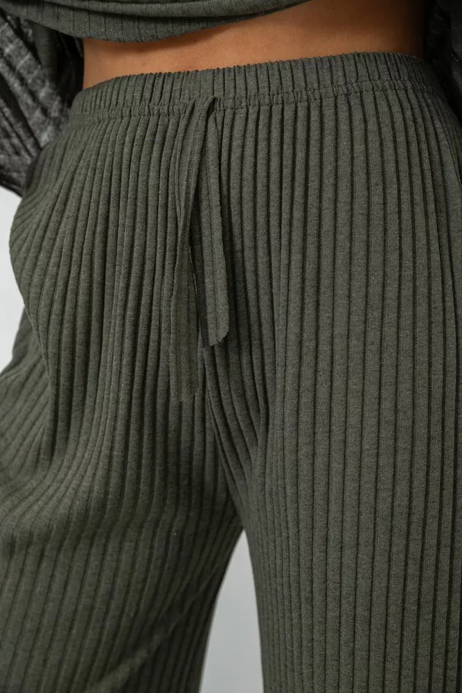 Купити Костюм жіночий в рубчик повсякденний  -уцінка, колір хакі, 238R57415-U-10 - Фото №6