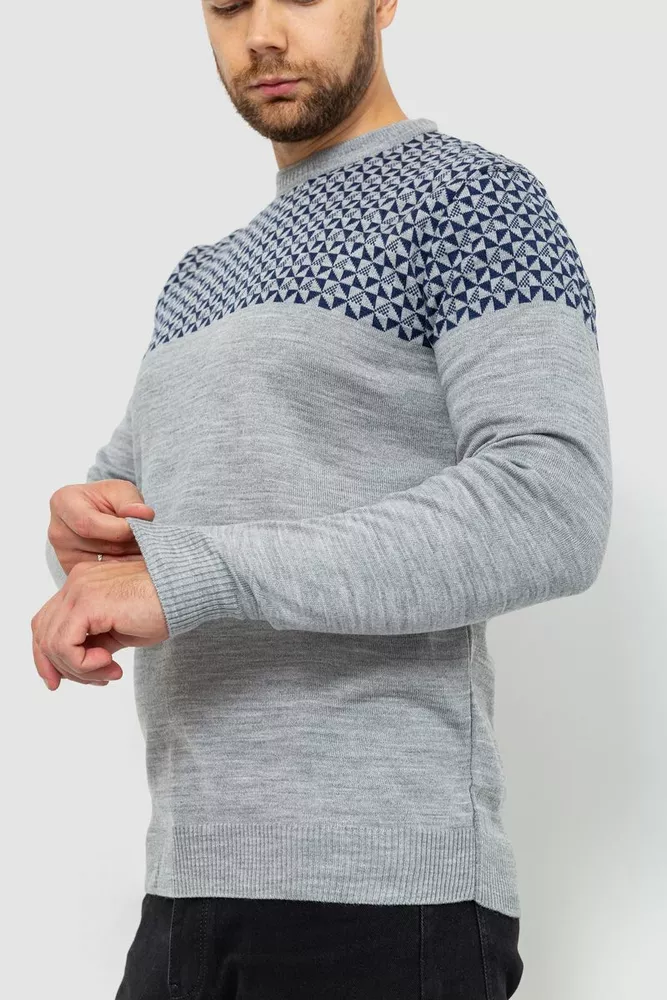 Купить Свитер мужской  -уценка, цвет серо-синий, 161R898-U-1 - Фото №3