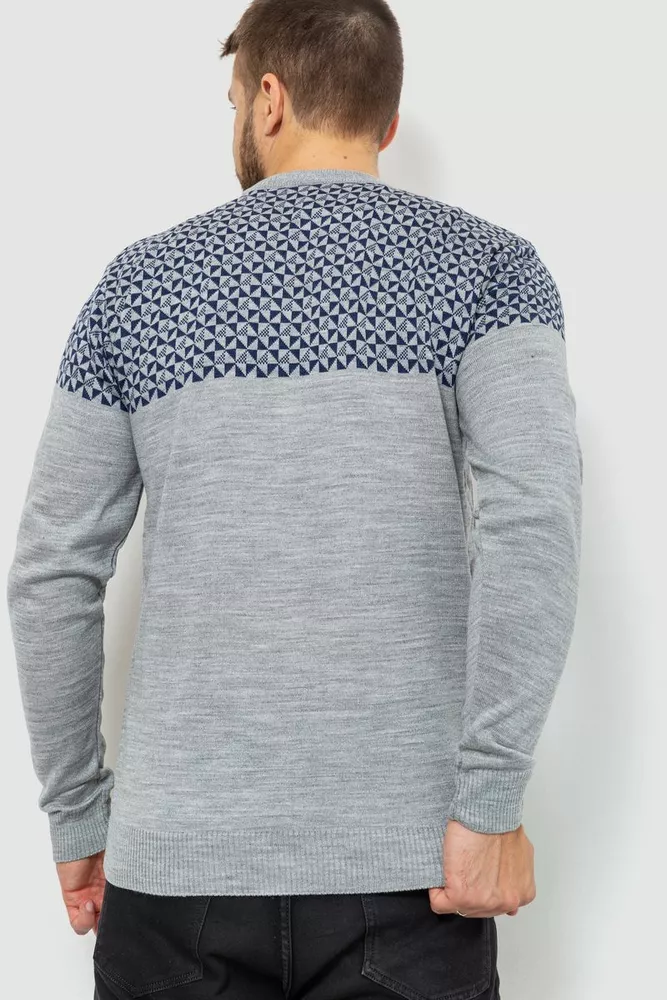 Купить Свитер мужской  -уценка, цвет серо-синий, 161R898-U-1 - Фото №4