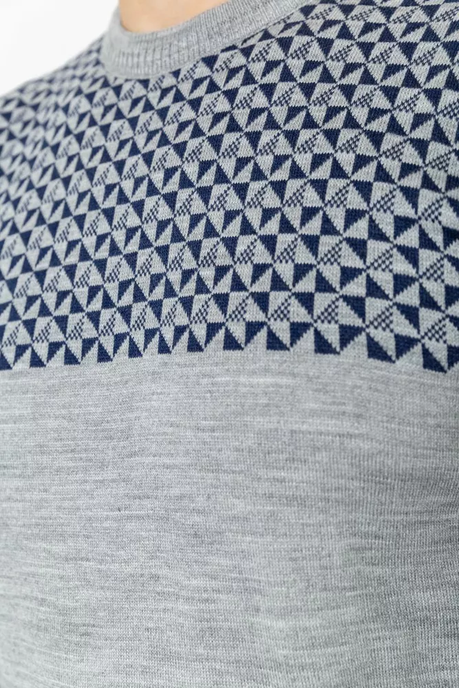 Купить Свитер мужской  -уценка, цвет серо-синий, 161R898-U-1 - Фото №5