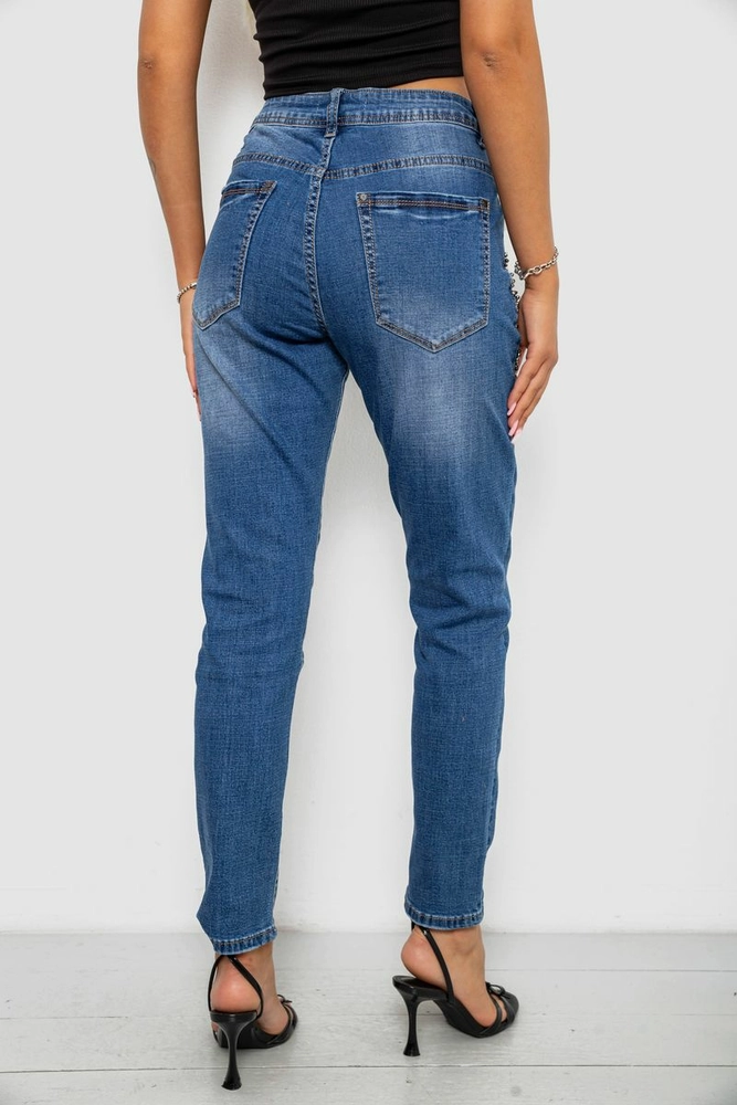 Купить Джинсы женские однотонные Skinny, цвет синий, 244RVE-827 - Фото №4