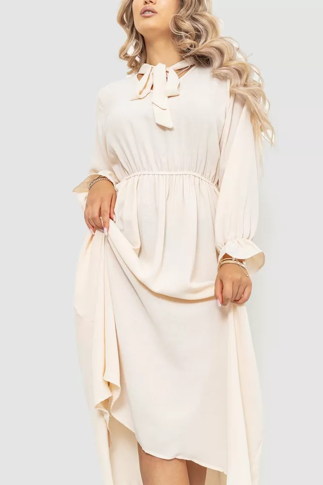Купити Ошатне плаття  -уцінка, колір кремовий, 204R601-U-4 - Фото №3