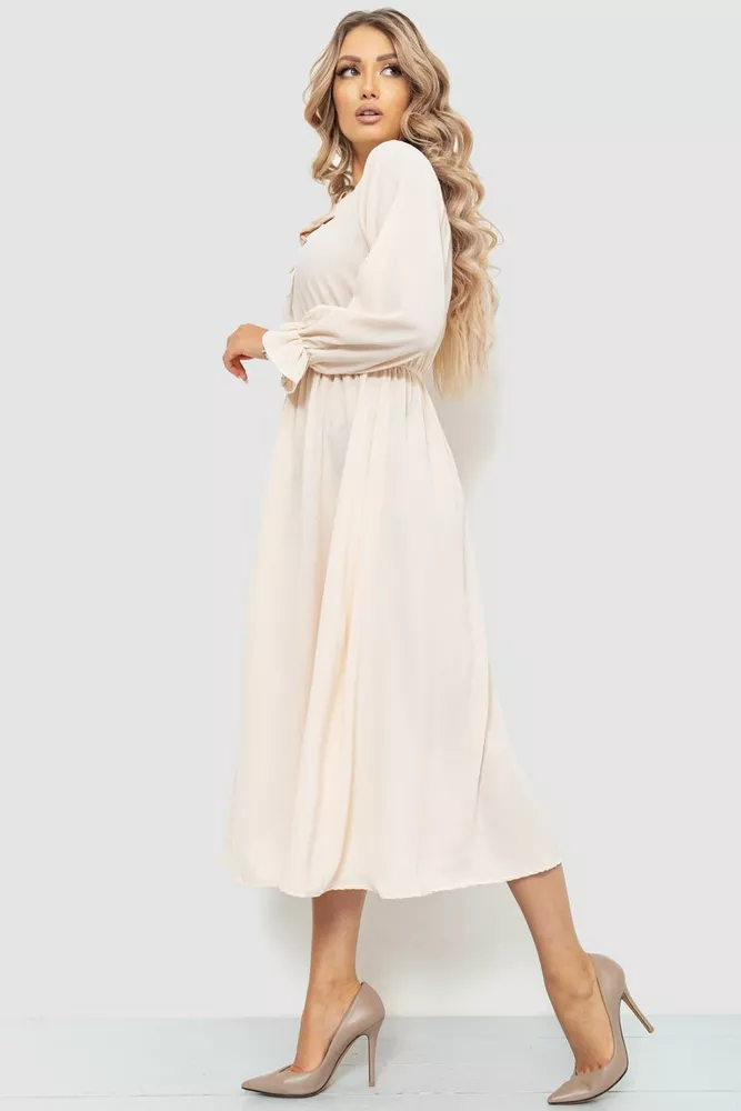 Купити Ошатне плаття  -уцінка, колір кремовий, 204R601-U-4 - Фото №4