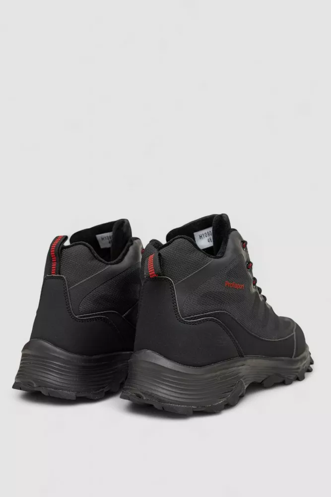 Купити Кросівки чоловічі зимові на хутрі, колір чорно-червоний, 248RH1090 - Фото №4