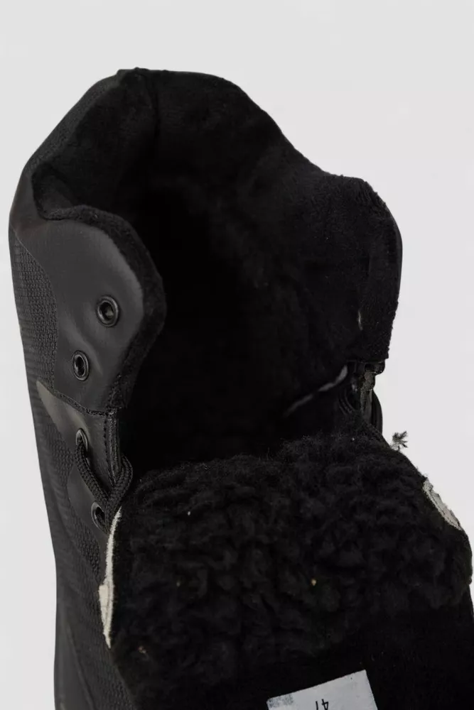 Купити Кросівки чоловічі зимові на хутрі, колір чорний, 248RH1090 - Фото №6