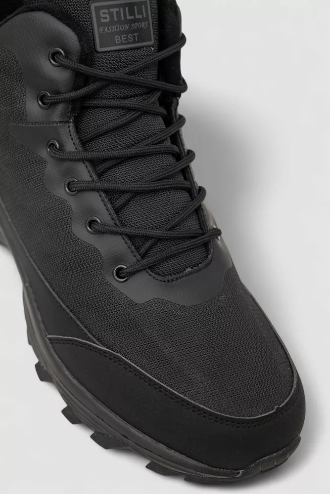 Купити Кросівки чоловічі зимові на хутрі, колір чорний, 248RH1090 - Фото №2