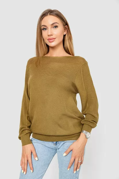 Кофта жіноча з манжетами, колір хакі, 244R999