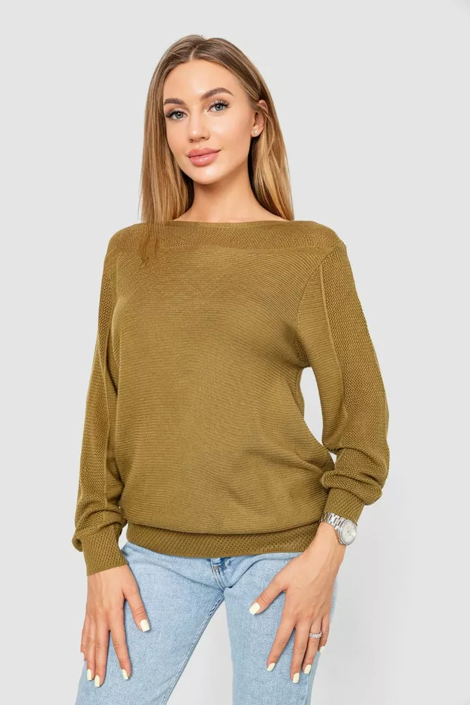 Купить Кофта женская с манжетами, цвет хаки, 244R999 - Фото №1