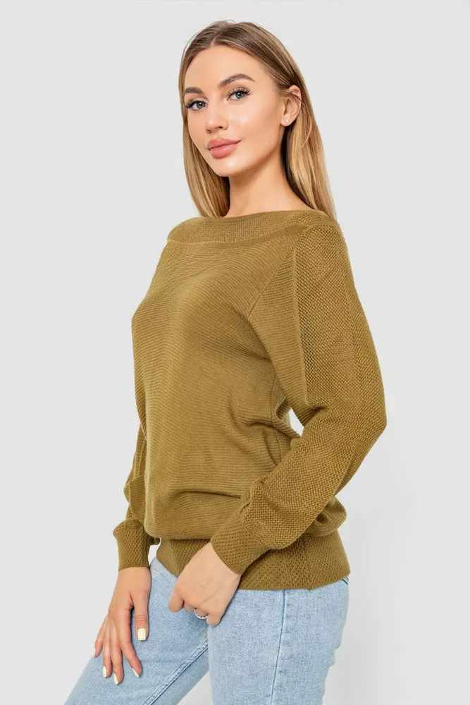 Купить Кофта женская с манжетами, цвет хаки, 244R999 - Фото №3