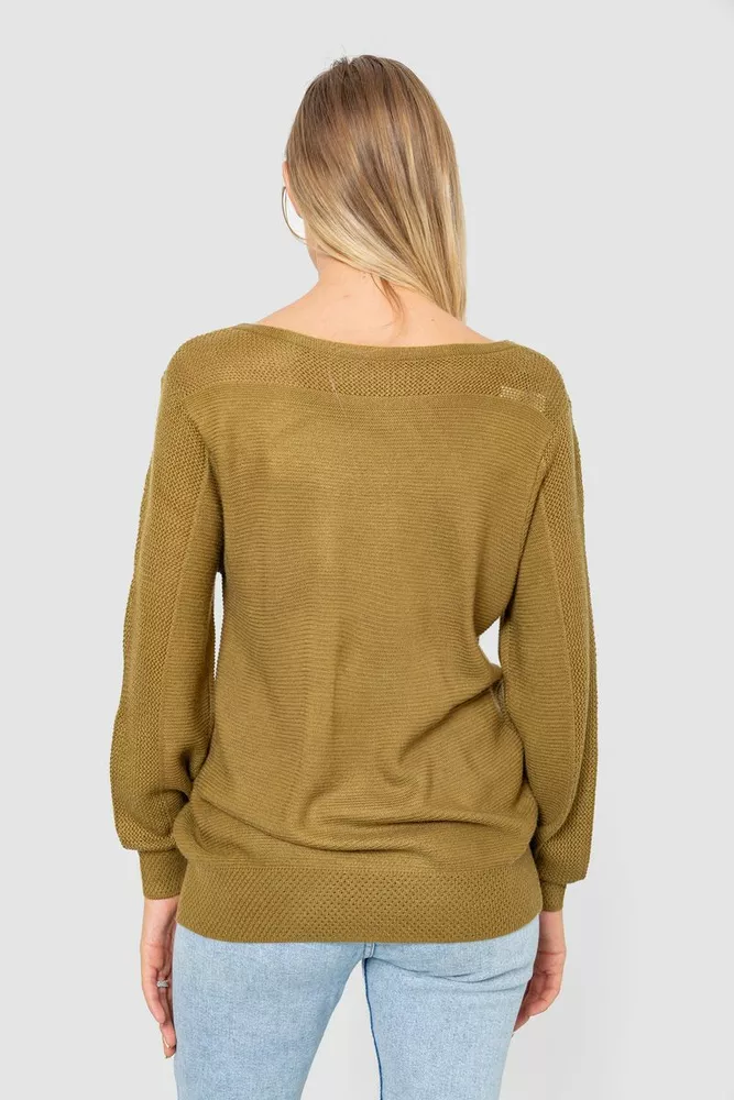 Купить Кофта женская с манжетами, цвет хаки, 244R999 - Фото №4