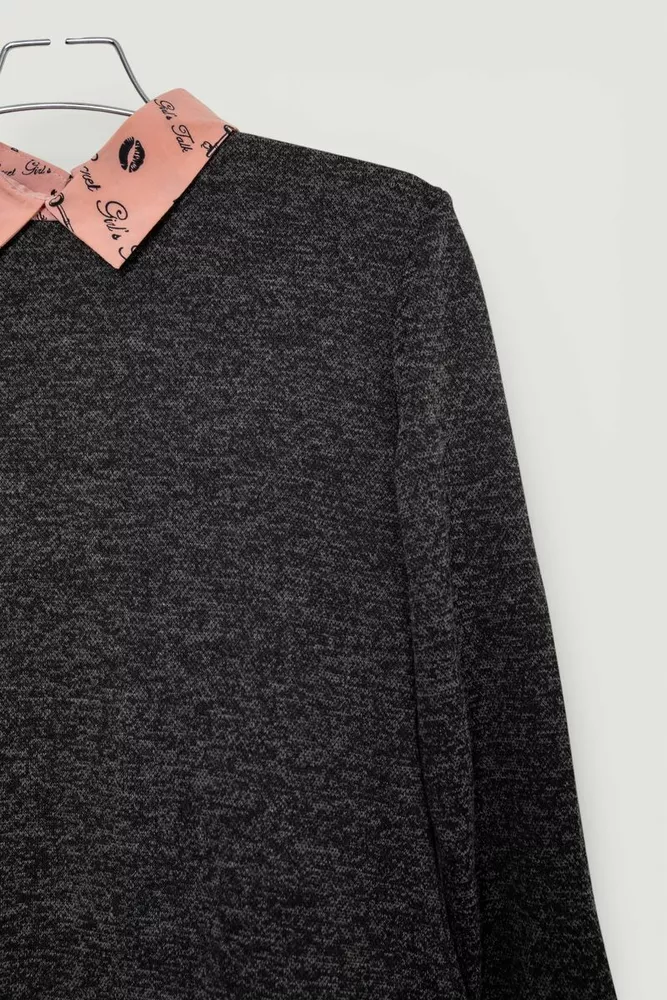 Купити Блуза-обманка  -уцінка, колір сіро-персиковий, 230R542-5-U - Фото №2