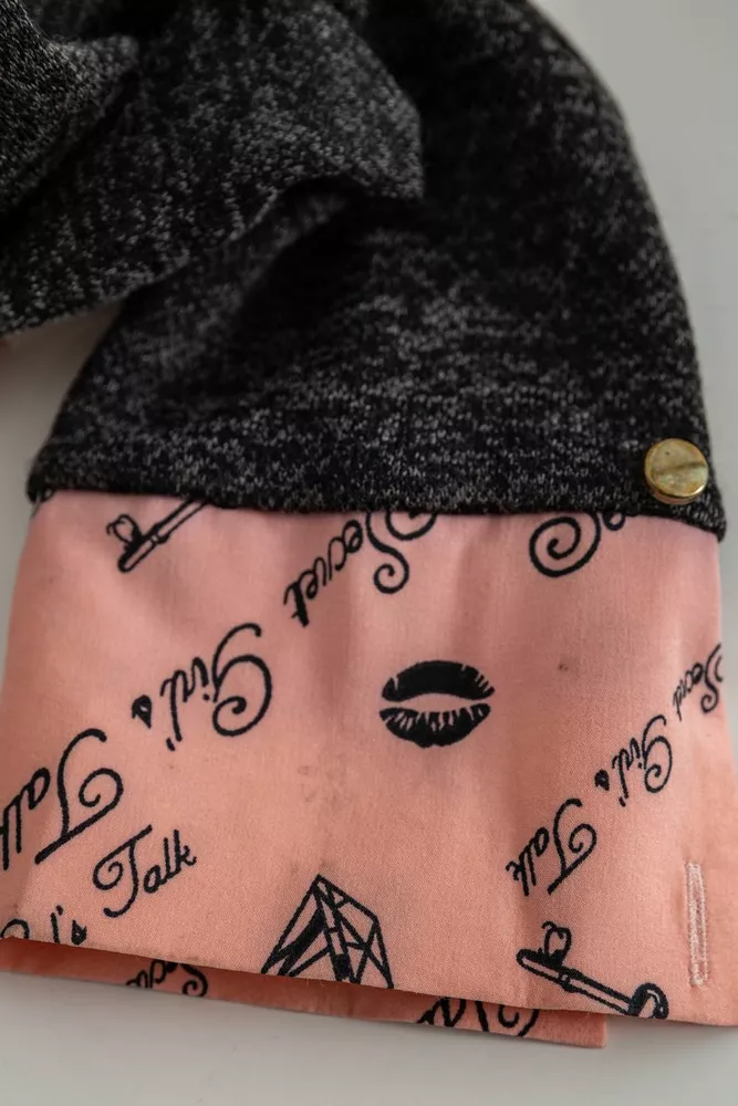 Купити Блуза-обманка  -уцінка, колір сіро-персиковий, 230R542-5-U - Фото №5