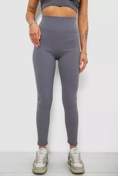 Лосини жіночі однотонні в рубчик, колір світло-сірий, 214R0009