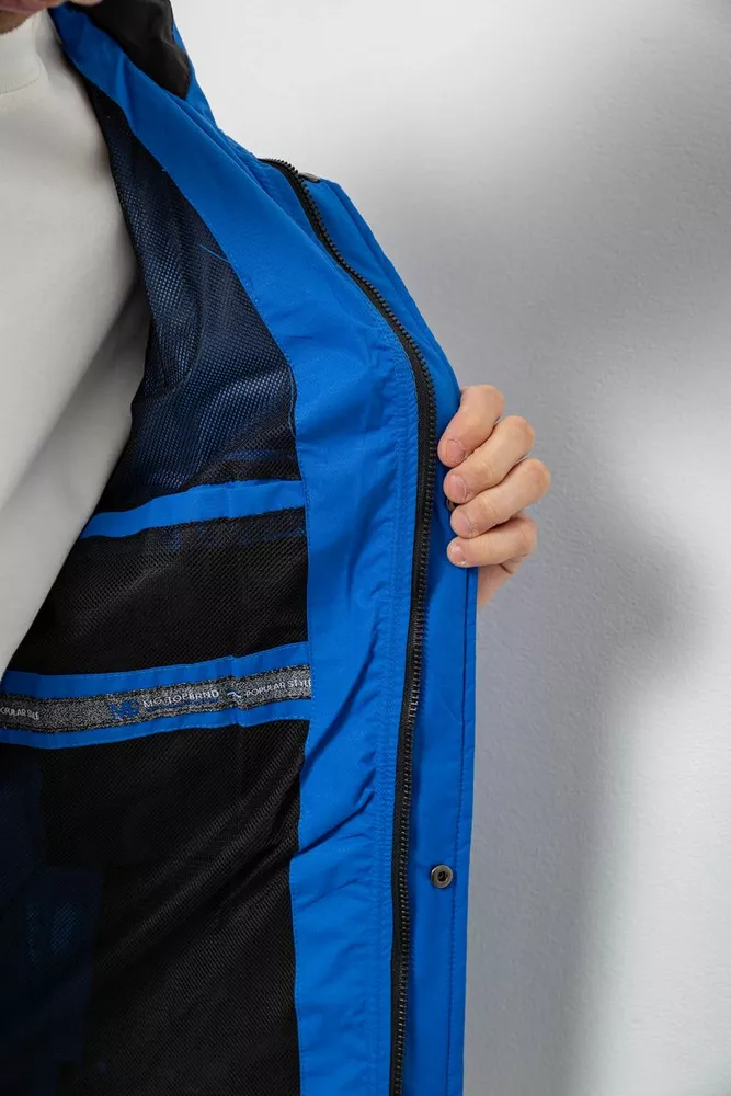 Купити Вітровка чоловіча з принтом 244R2515, колір Синій - Фото №7