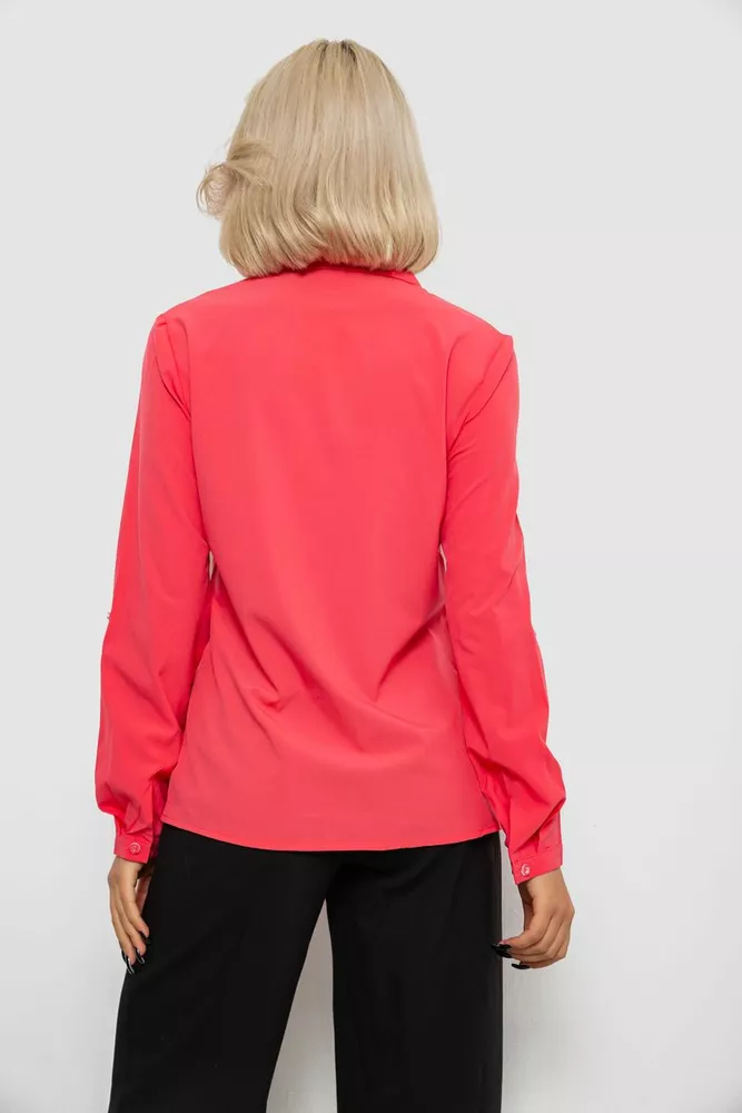 Купить Рубашка женская классическая с аппликацией, цвет коралловый, 230R014-2 - Фото №4