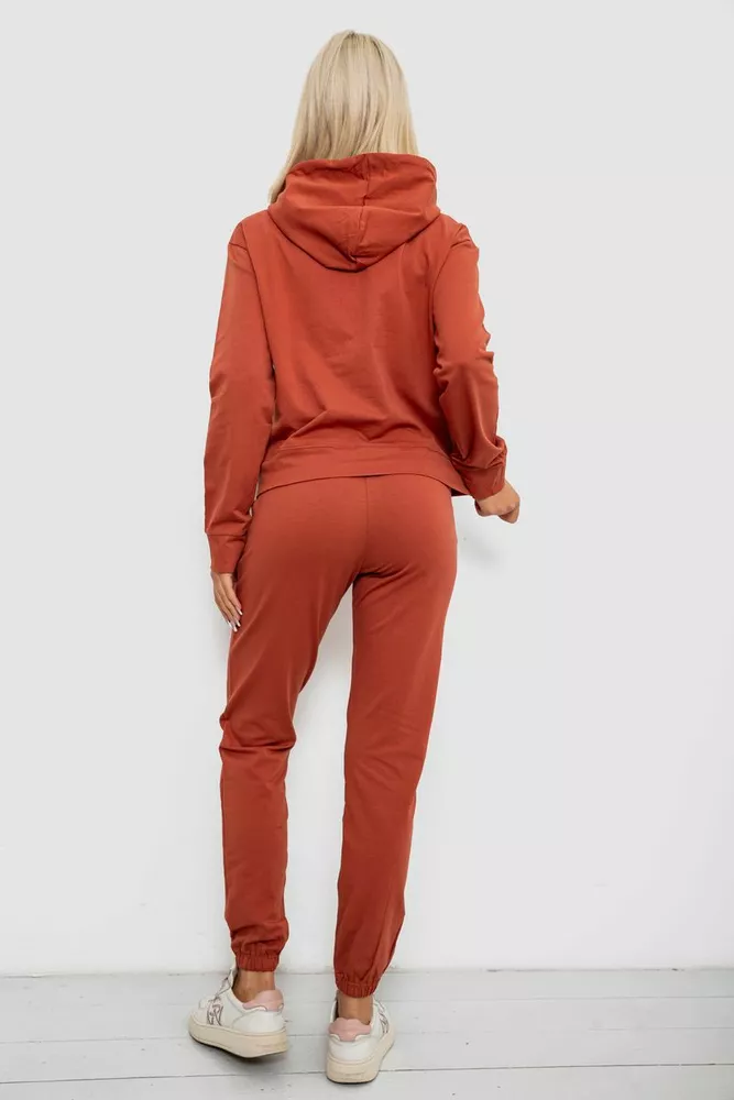 Купити Спортивний костюм жіночий двонитка, колір теракотовий, 214R1419-003 - Фото №4