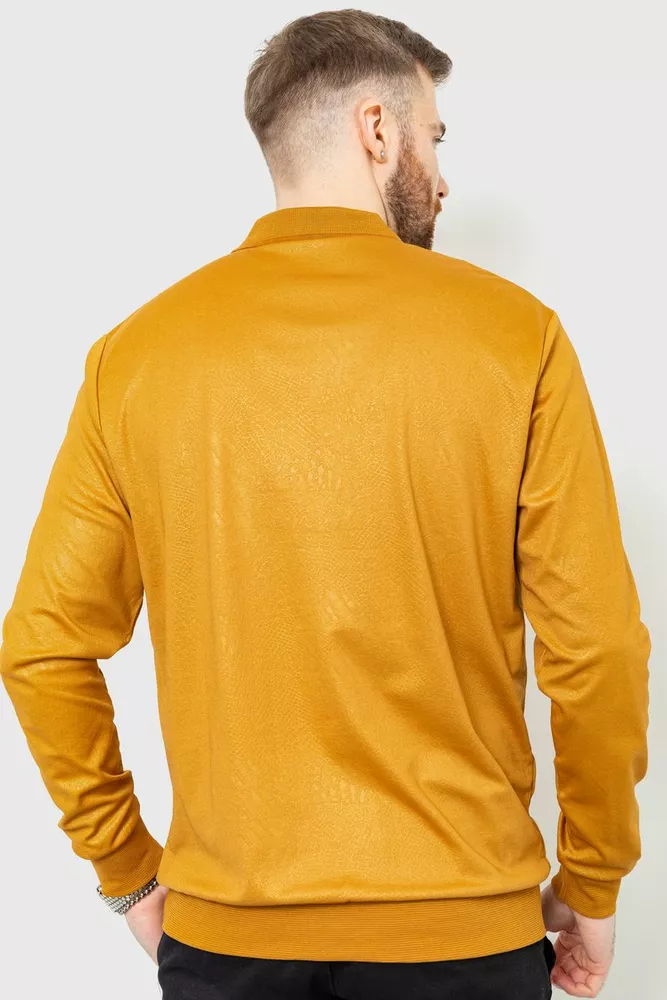 Купити Поло чоловіче з довгим рукавом, колір світло-коричневий, 157R304-3 оптом - Фото №4