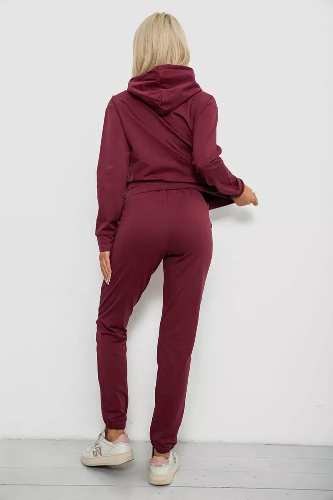 Купити Спортивний костюм жіночий двонитка, колір сливовий, 214R1419-003 - Фото №4