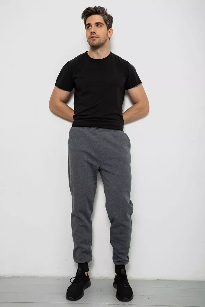 Купить Спортивные штаны мужские на флисе, цвет серый, 238R56910-5 - Фото №2