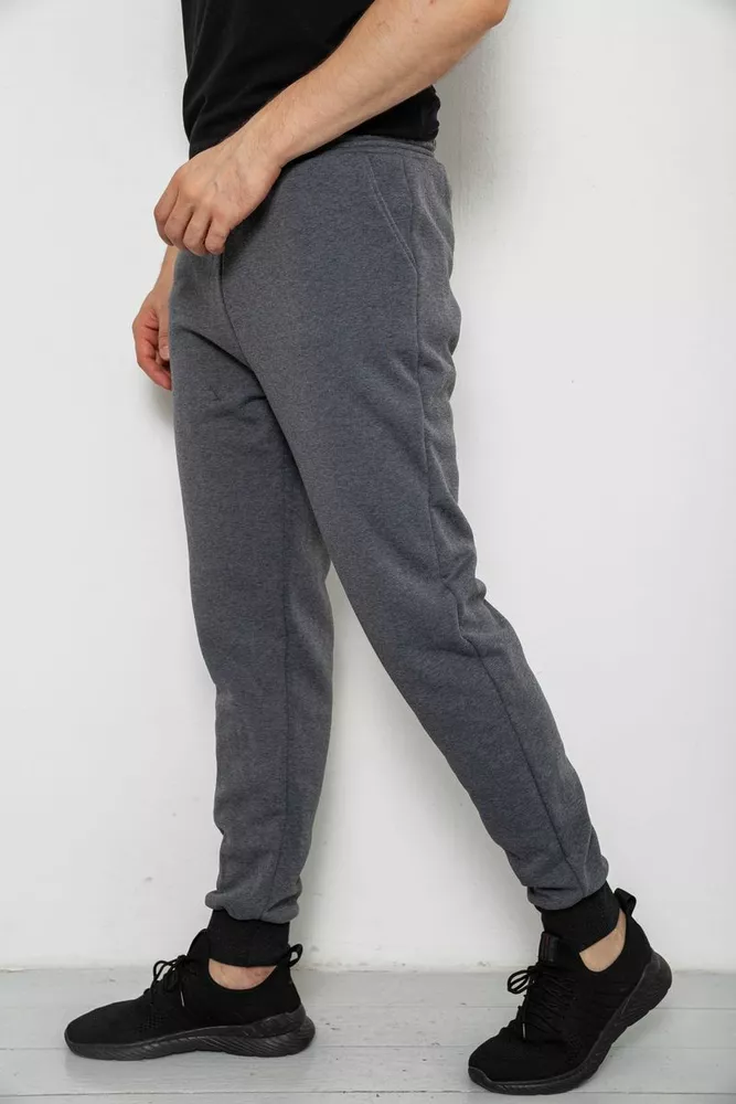 Купить Спортивные штаны мужские на флисе, цвет серый, 238R56910-5 - Фото №3