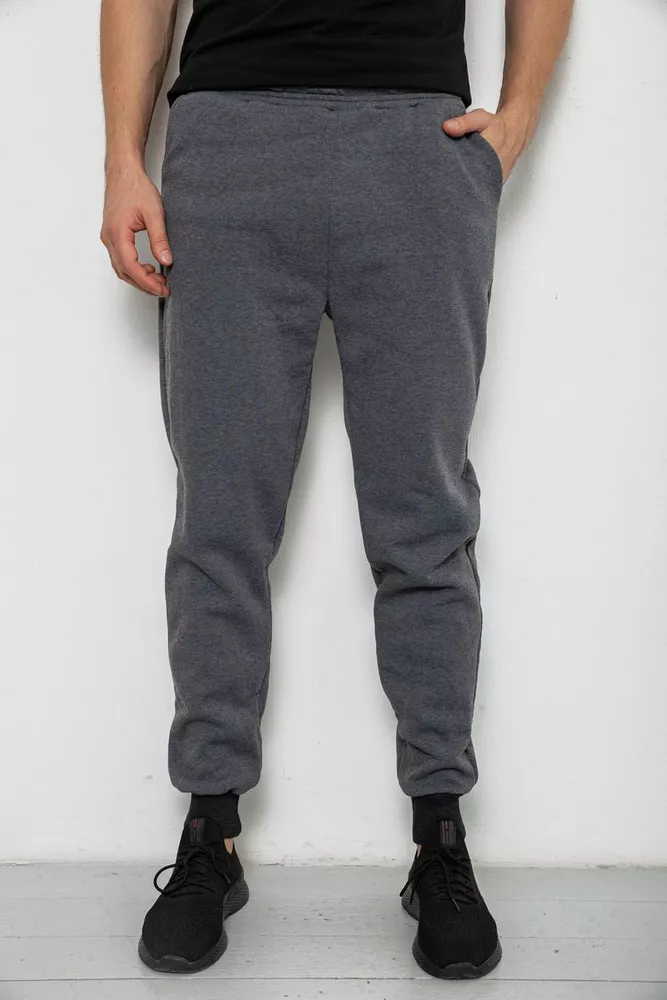 Купить Спортивные штаны мужские на флисе, цвет серый, 238R56910-5 - Фото №1