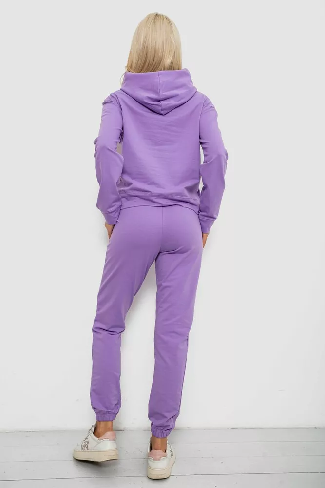 Купити Спортивний костюм жіночий двонитка  -уцінка, колір бузковий, 214R1419-001-U-11 - Фото №4