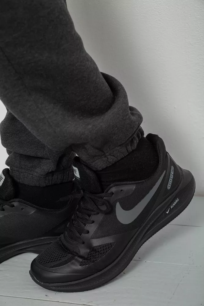 Купить Спортивные штаны мужские на флисе, цвет грифельный, 129RA9998 - Фото №6