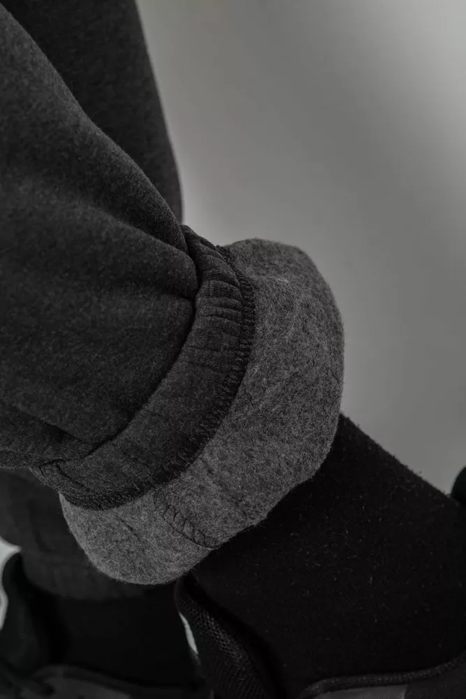 Купить Спортивные штаны мужские на флисе, цвет грифельный, 129RA9998 - Фото №7