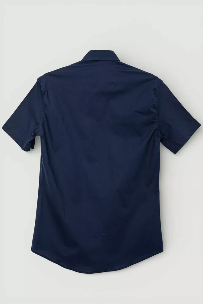 Купити Чоловіча сорочка однотонна, колір темно-синій, 186R7008 - Фото №3