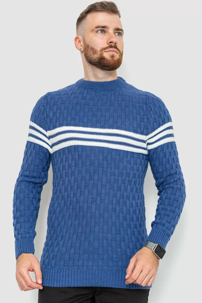 Купити Светр чоловічий, колір джинс, 229R2029 оптом - Фото №1