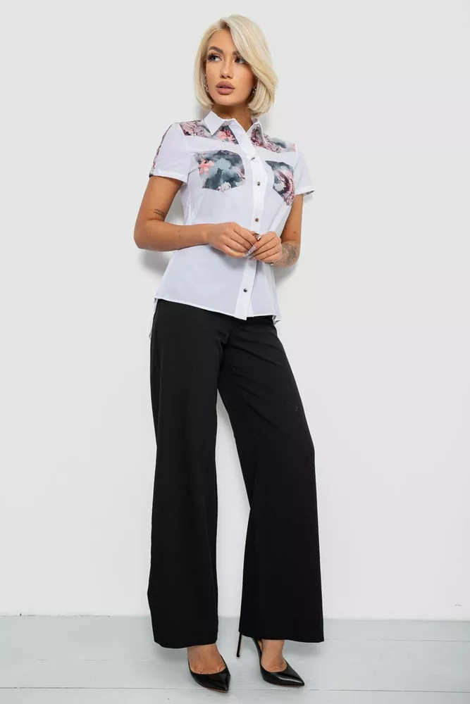 Купити Сорочка класична з принтом  -уцінка, колір білий, 230R7211-2-U-13 - Фото №2