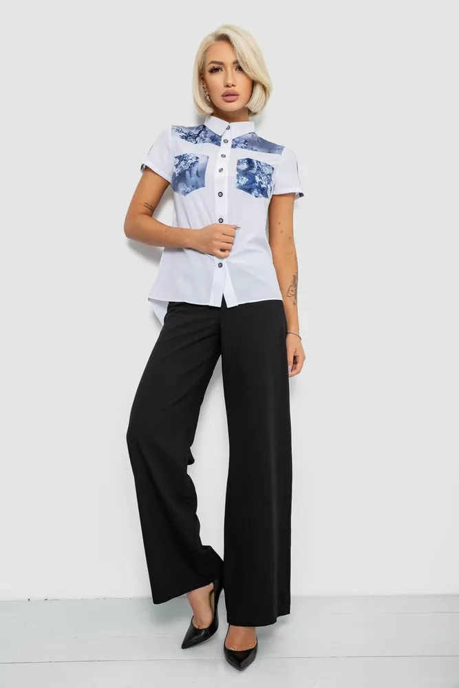 Купити Сорочка класична з принтом  -уцінка, колір білий, 230R7211-1-U-6 - Фото №2