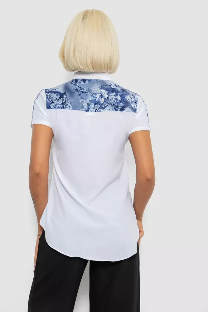 Купити Сорочка класична з принтом  -уцінка, колір білий, 230R7211-1-U-6 - Фото №4