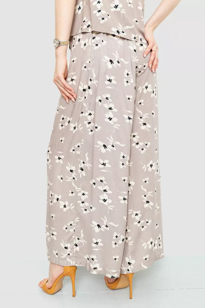Купити Штани жіночі штапель, колір бежевий, 102R330 - Фото №4