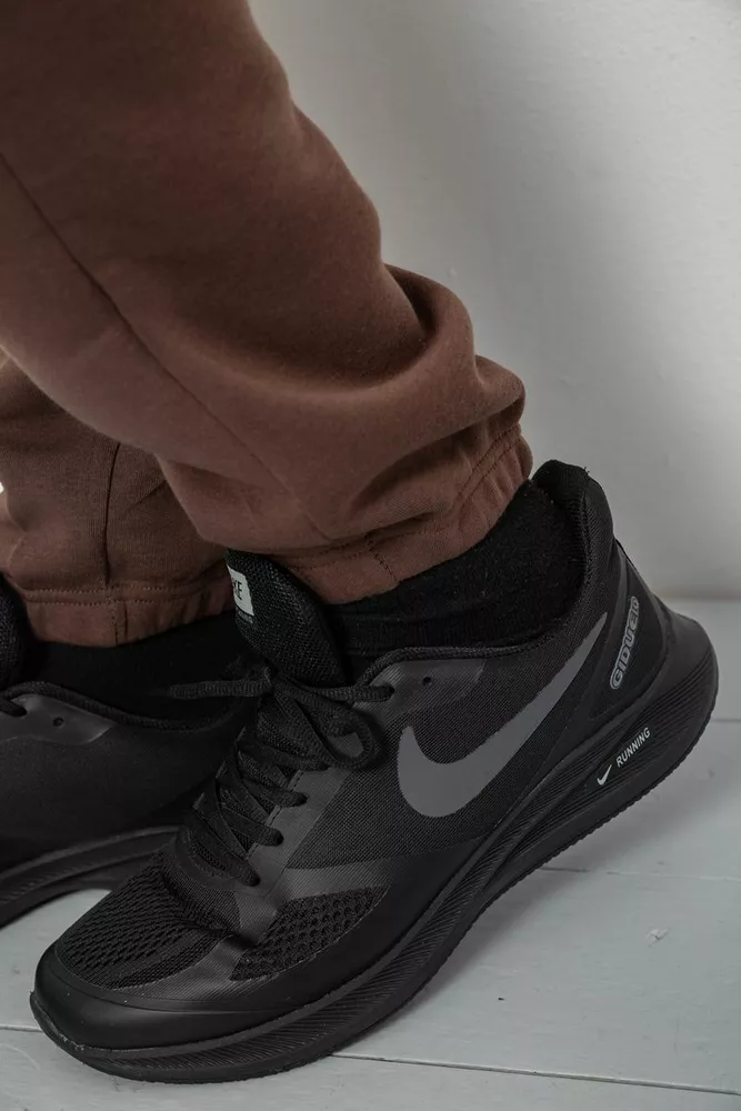 Купить Спортивные штаны мужские на флисе, цвет коричневый, 129RA9998 - Фото №6