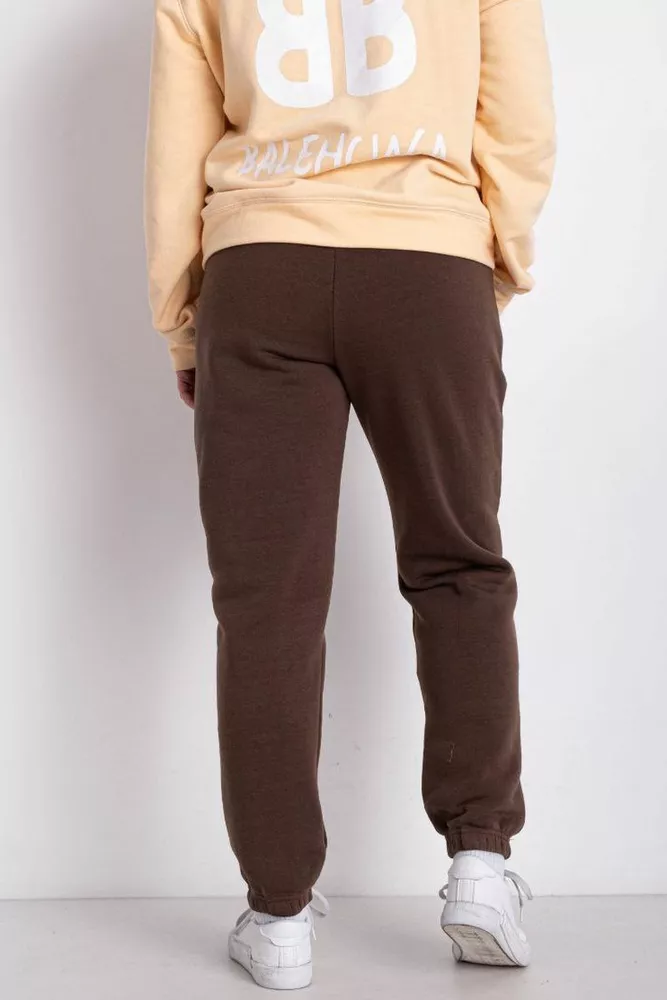 Купить Спортивные штаны мужские на флисе, цвет коричневый, 129RA9998 - Фото №3