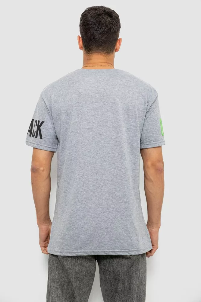 Купить Футболка мужская с принтом, цвет серый, 244R1015 - Фото №4