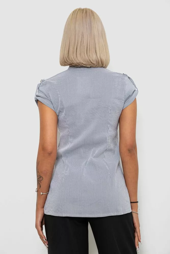 Купити Сорочка-туніка в смужку  -уцінка, колір сірий, 230R665-1-U-6 - Фото №4