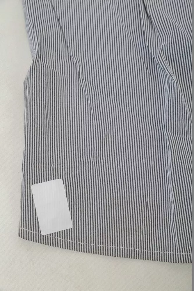 Купити Сорочка-туніка в смужку  -уцінка, колір сірий, 230R665-1-U-6 - Фото №6