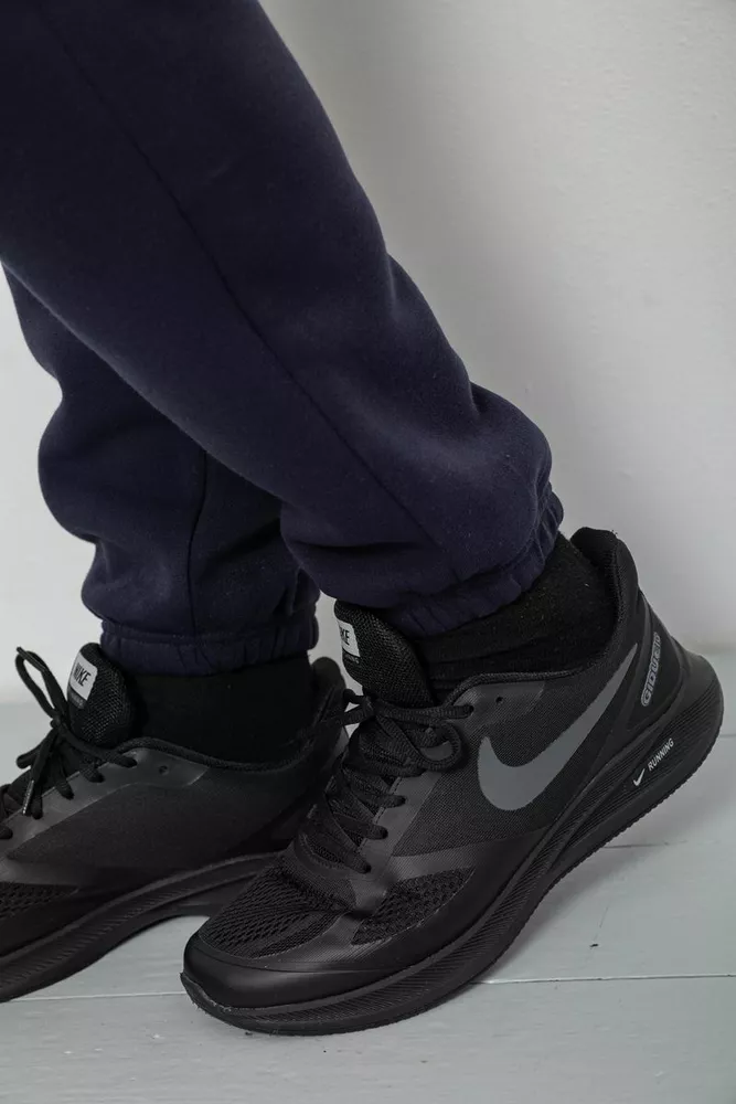 Купити Спортивні штани чоловічі на флісі, колір синій, 129RA9998 - Фото №6