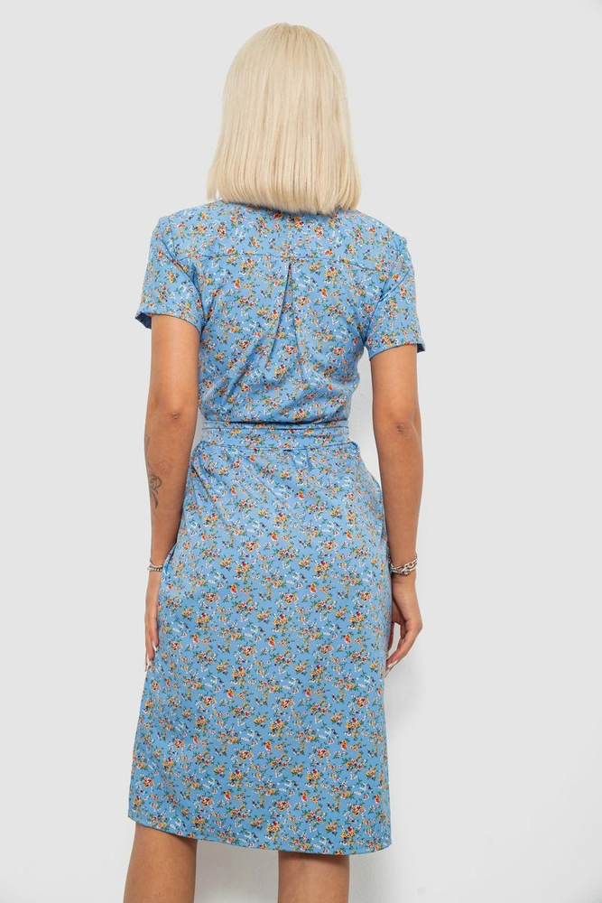 Купить Платье женское с принтом софт, цвет голубой, 257R175-1 - Фото №4