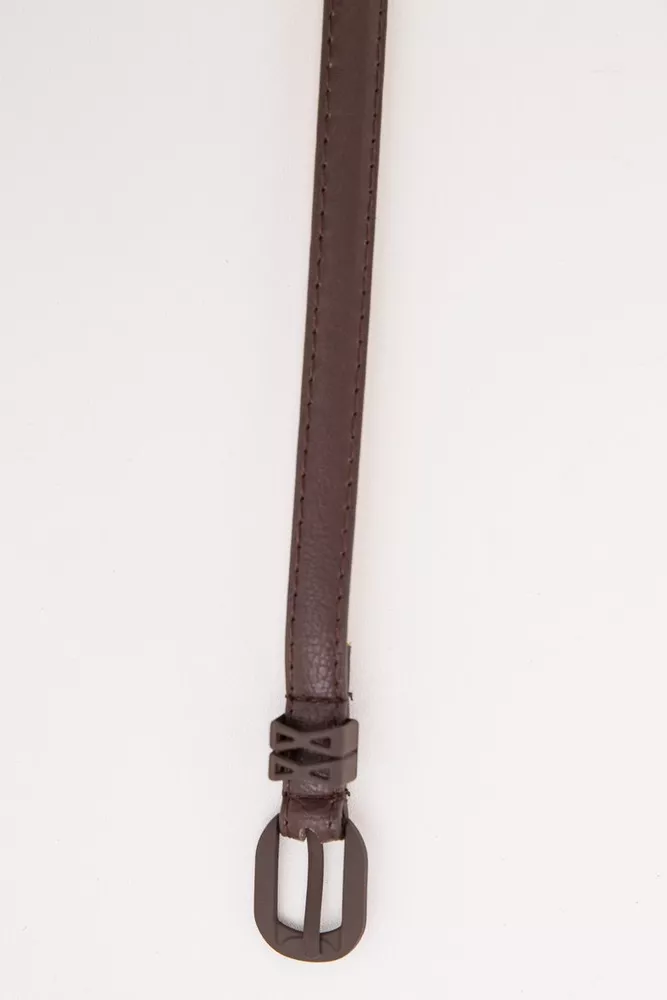 Купити Жіночий ремінь зі шкірзаму, коричневого кольору, 196RL1010W18 - Фото №2