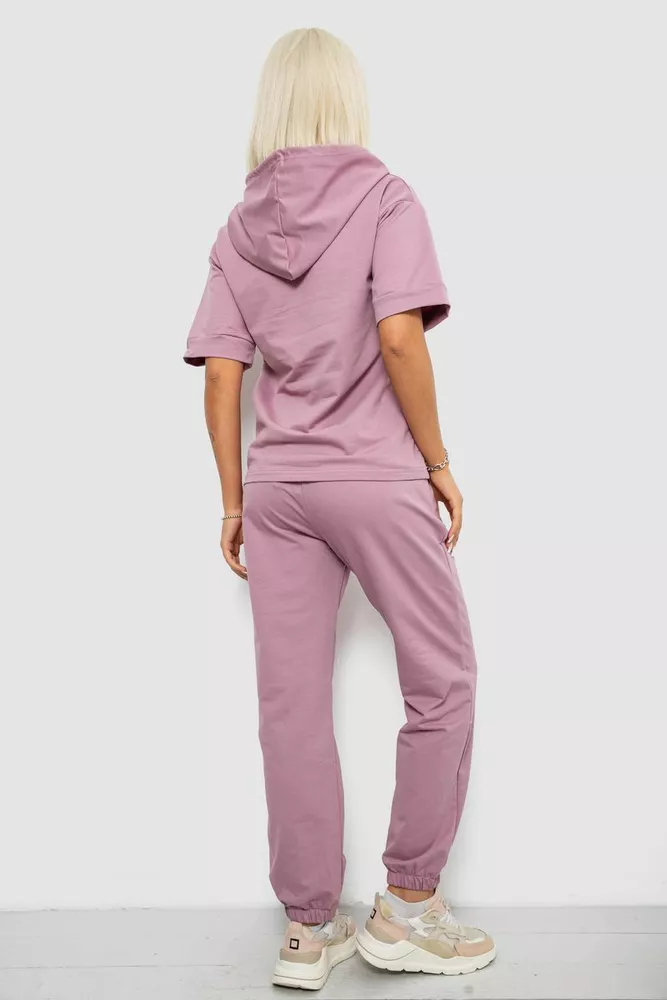 Купить Костюм женский повседневный однотонный, цвет пудровый, 221R103 - Фото №4